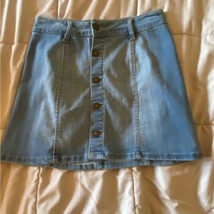 Tilly’s Jean Skirt Button Down